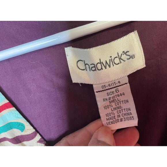 < Vintage Chadwick’s Floral Maxi Dress Size 6 > - Picture 2 of 3